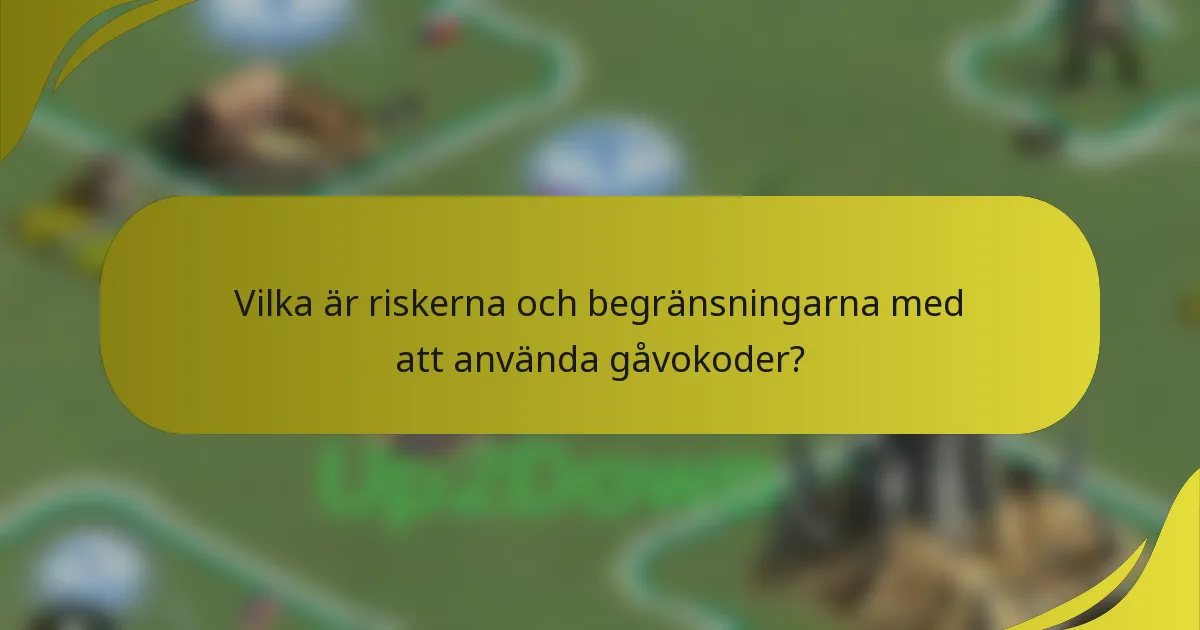Vilka är riskerna och begränsningarna med att använda gåvokoder?